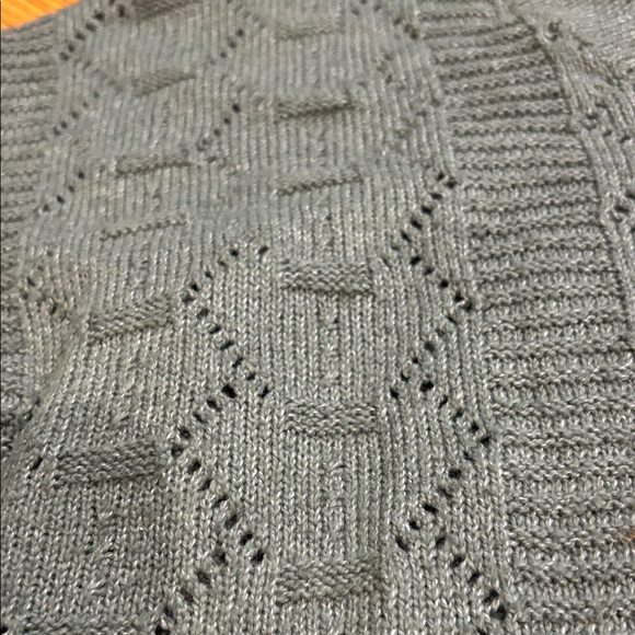 Madison Cream turtle neck and Green pullover v neck sweater - Picture 4 of 10